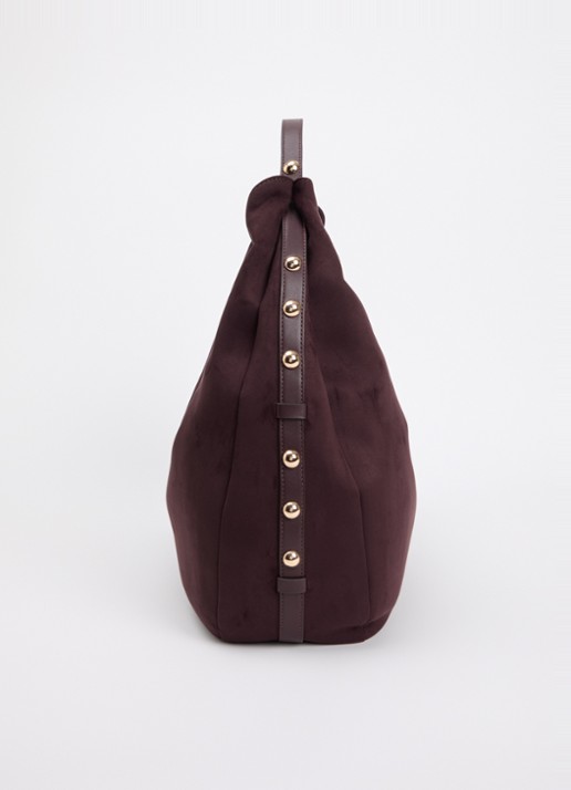 Liu Jo Schoudertas met studs - detail 2 aubergine