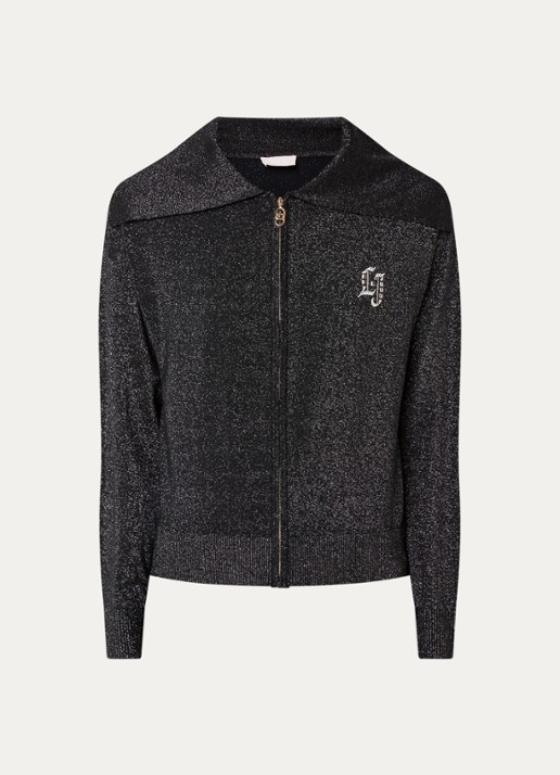 Liu Jo Set van sweatvest met mouwloze top 2-delig - voorkant zwart