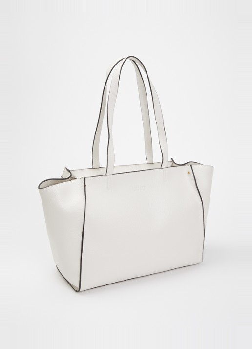 Liu Jo Shopper met logo - achterkant 2 creme