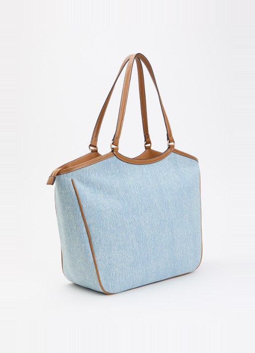 Liu Jo Shopper met logo - achterkant lichtblauw