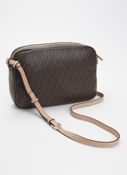 Liu Jo Small crossbodytas met logoprint - achterkant 5 donkerbruin