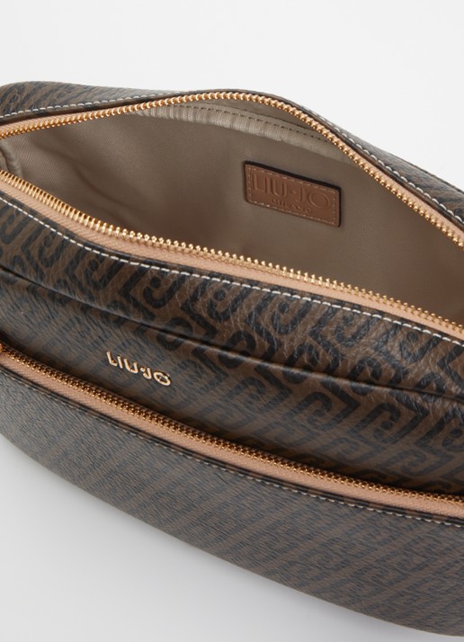Liu Jo Small crossbodytas met logoprint - detail 2 donkerbruin
