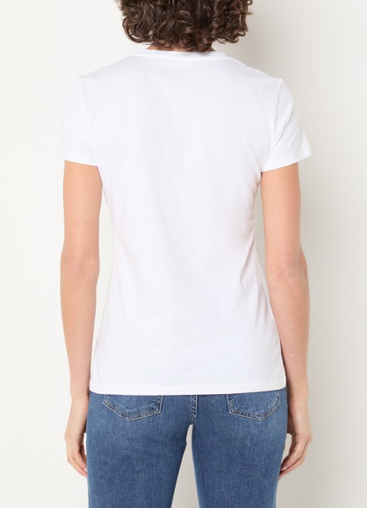 Liu Jo T-shirt met logoprint en strass - achterkant 4 blauw