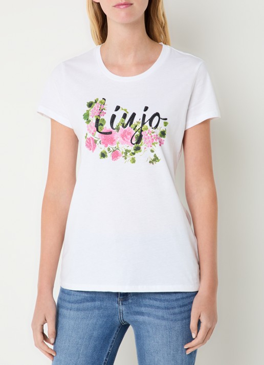 Liu Jo T-shirt met logoprint en strass