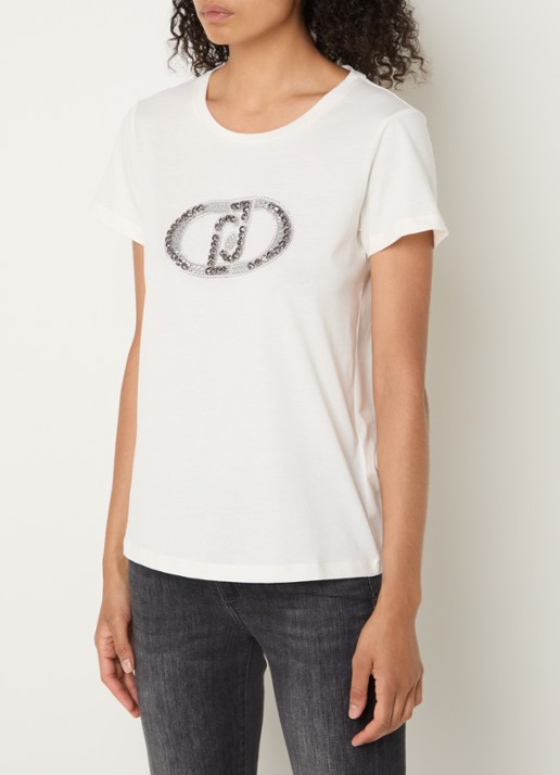 Liu Jo T-shirt met logoprint en strass