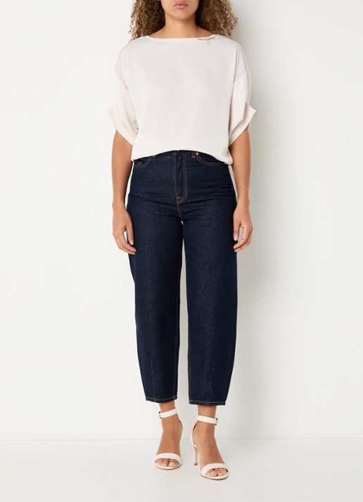 Liu Jo T-shirt met strass - voorkant 4 creme