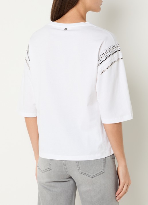 Liu Jo T-shirt met strass - achterkant 4 wit
