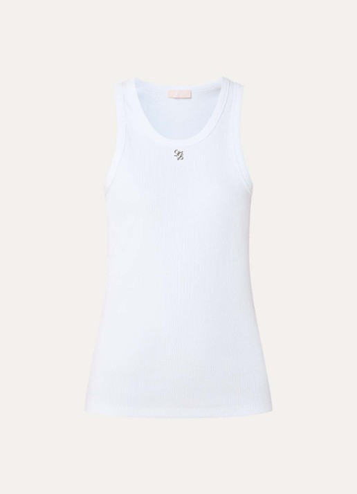 Liu Jo Tanktop met logo - voorkant 3 wit