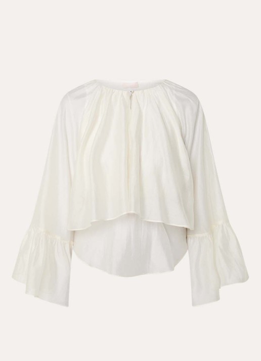 Liu Jo Tuniek met trompetmouw - voorkant 2 creme