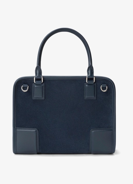 LOEWE Amazona Small handtas van kalfsleer - achterkant 3 donkerblauw