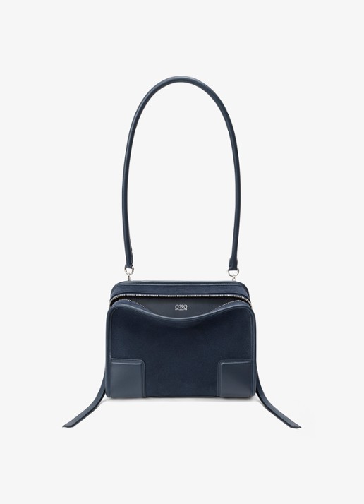 LOEWE Amazona Small handtas van kalfsleer - detail 5 donkerblauw