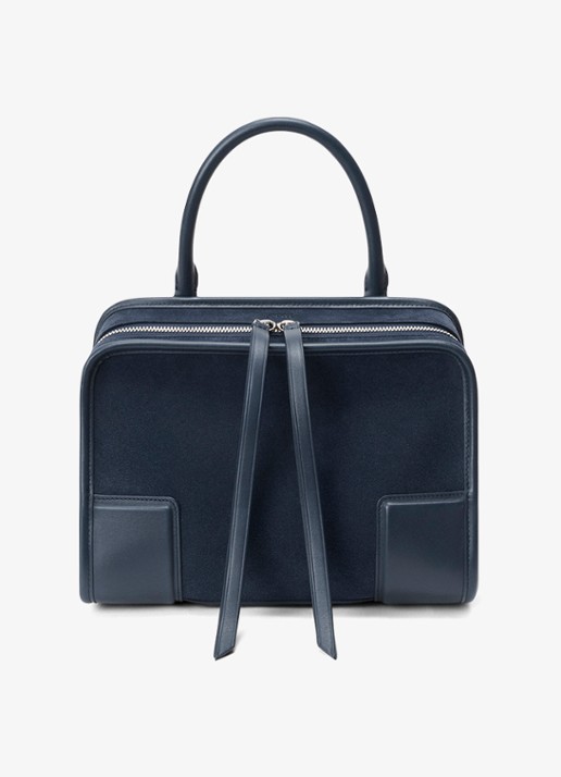 LOEWE Amazona Small handtas van kalfsleer - detail 6 donkerblauw