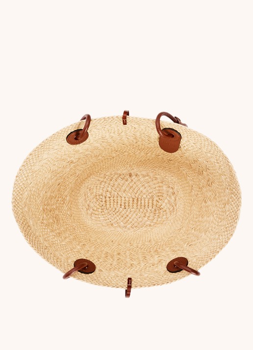 LOEWE Anagram Basket Small shopper met kalfsleren details - detail 5 bruin