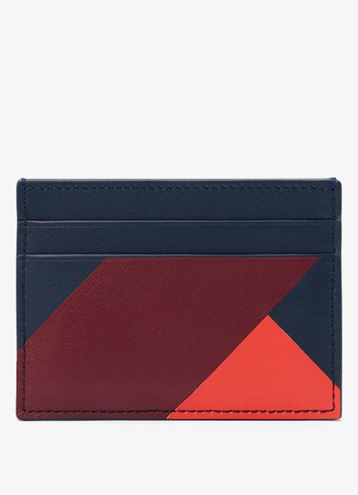 LOEWE Anagram pasjeshouder van kalfsleer - achterkant 2 donkerblauw