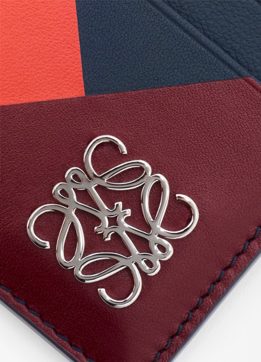 LOEWE Anagram pasjeshouder van kalfsleer - detail donkerblauw