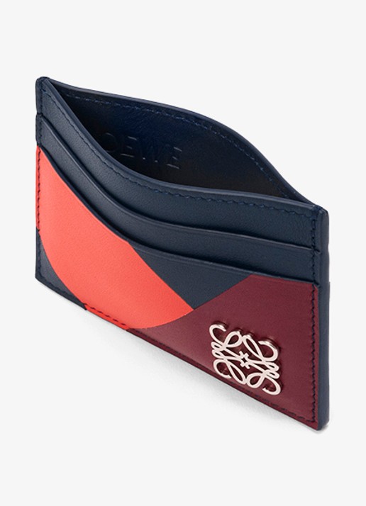 LOEWE Anagram pasjeshouder van kalfsleer - voorkant 4 donkerblauw