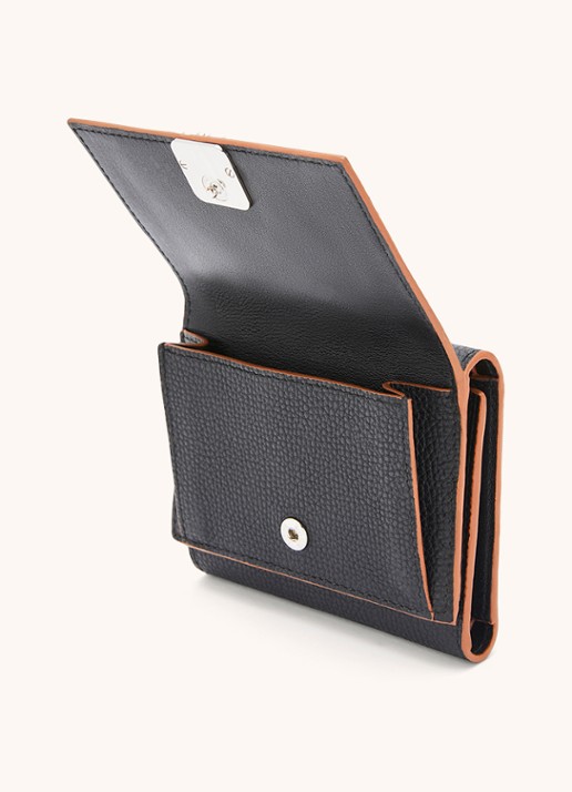 LOEWE Anagram portemonnee van kalfsleer - voorkant 2 zwart