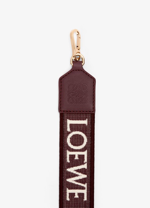 LOEWE Anagram schouderriem met kalfsleren details - voorkant 2 bordeauxrood