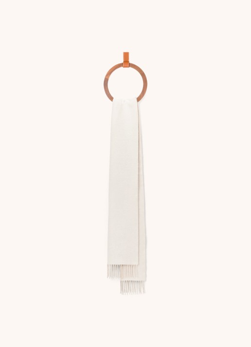 LOEWE Anagram sjaal in kasjmierblend 180 x 30 cm - voorkant 6 zand