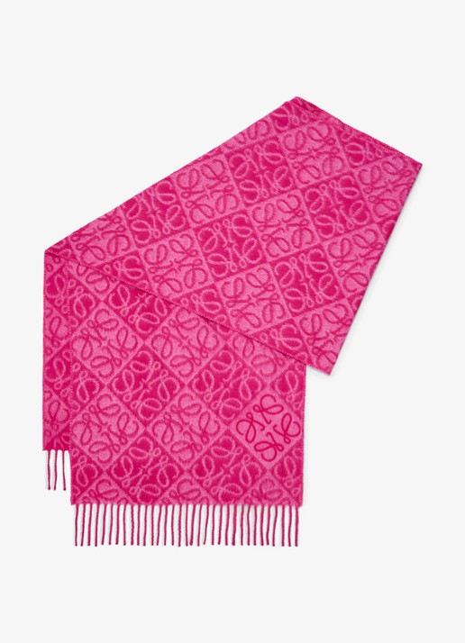 LOEWE Anagram sjaal in kasjmierblend met logo 180 x 38 cm