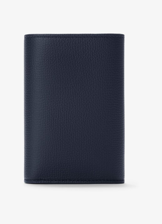 LOEWE Anagram Small portemonnee van kalfsleer - achterkant 5 donkerblauw