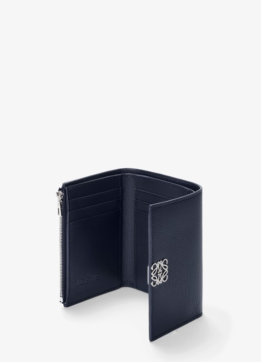LOEWE Anagram Small portemonnee van kalfsleer - detail 3 donkerblauw
