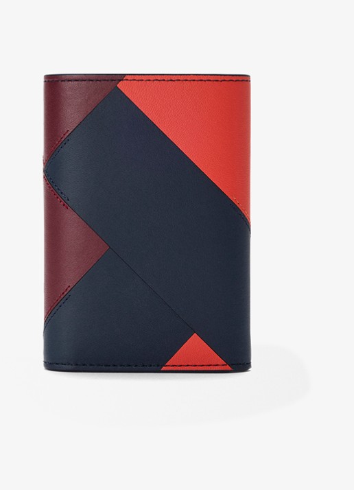 LOEWE Anagram Small portemonnee van kalfsleer - achterkant 3 donkerblauw