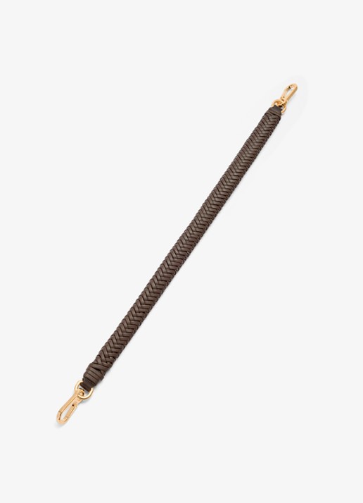 LOEWE Arrow schouderriem van kalfsleer - voorkant 2 donkerbruin
