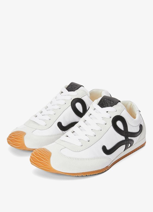 LOEWE Ballet Runner 2.0 sneaker met kalfsleren details - detail 3 wit