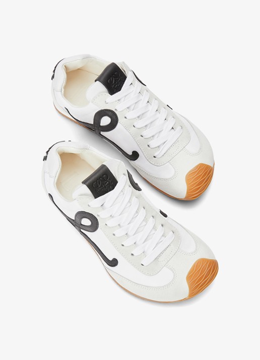 LOEWE Ballet Runner 2.0 sneaker met kalfsleren details - detail 4 wit