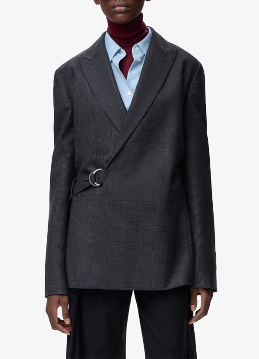LOEWE Blazer van wol met ceintuur