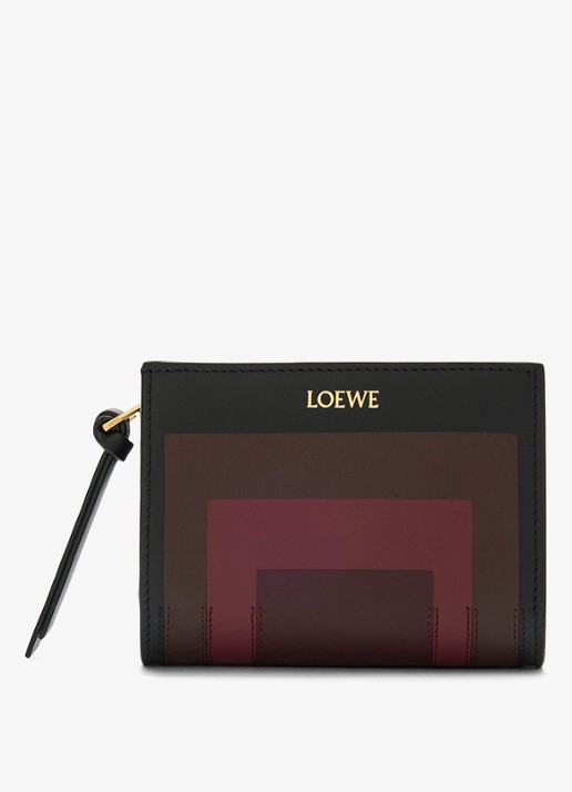 LOEWE Compact portemonnee van kalfsleer - voorkant bordeauxrood