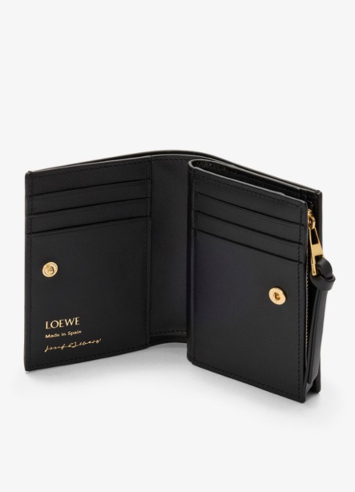 LOEWE Compact portemonnee van kalfsleer - voorkant 2 bordeauxrood