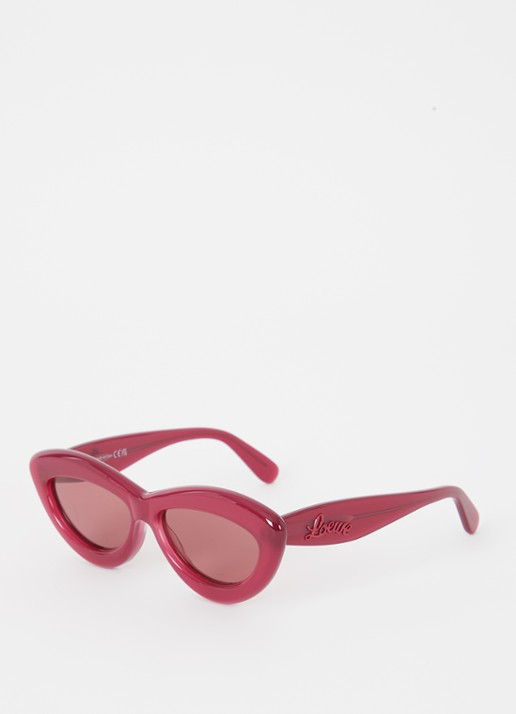 LOEWE Curvy zonnebril LW40096I - voorkant kersenrood