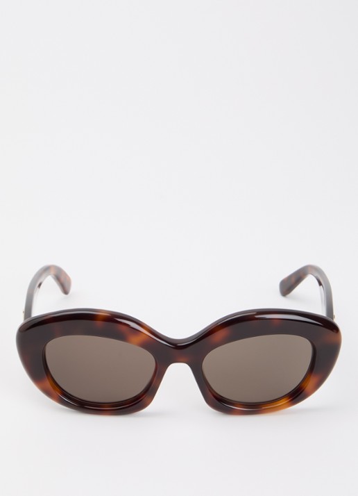 LOEWE Curvy zonnebril LW40153I - detail bruin