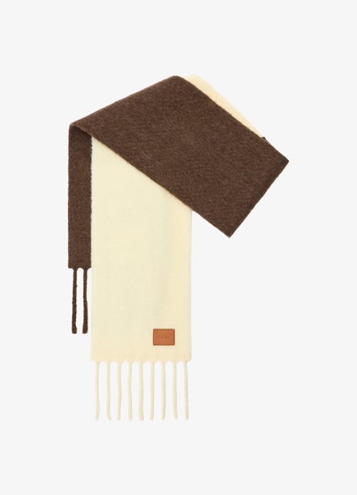 LOEWE Fijngebreide sjaal in alpaca wolblend 176 x 23 cm