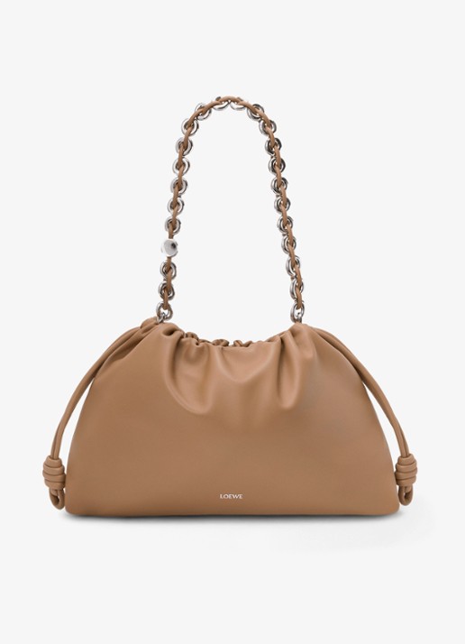 LOEWE Flamenco Large schoudertas van leer - detail 4 bruin
