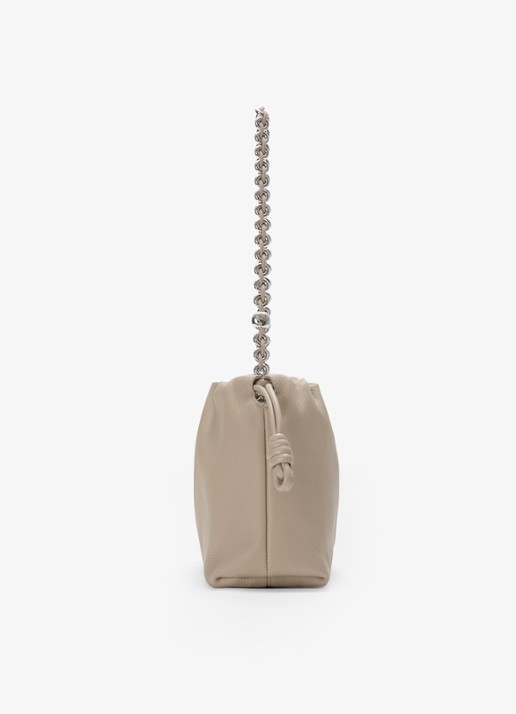 LOEWE Flamenco Medium schoudertas van kalfsleer - detail zand