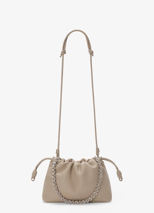 LOEWE Flamenco Medium schoudertas van kalfsleer - detail 3 zand