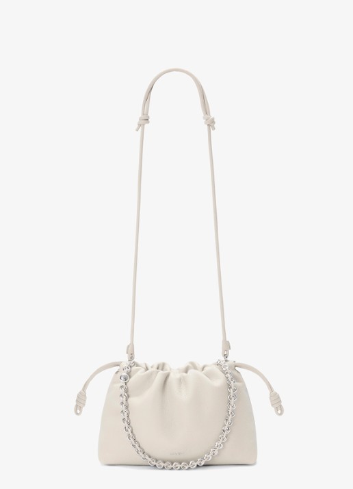 LOEWE Flamenco Medium schoudertas van kalfsleer - detail 4 wit