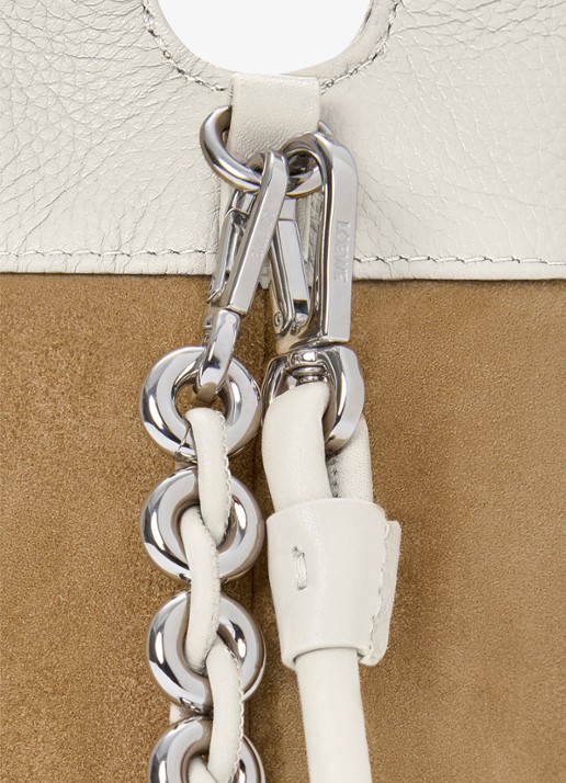 LOEWE Flamenco Medium schoudertas van kalfsleer - detail 6 wit