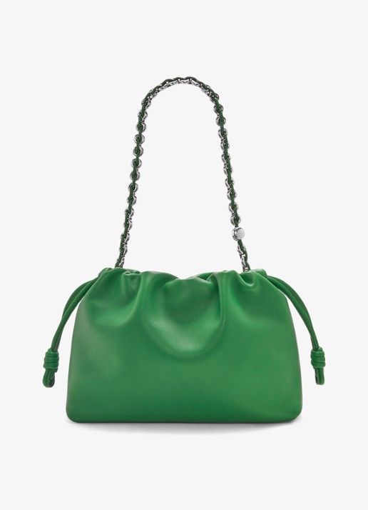 LOEWE Flamenco Medium schoudertas van lamsleer - achterkant 3 groen