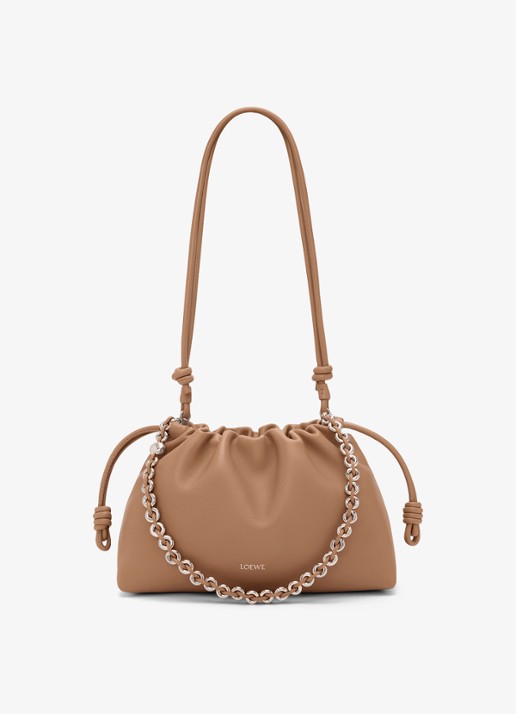 LOEWE Flamenco Medium schoudertas van leer - detail 2 bruin