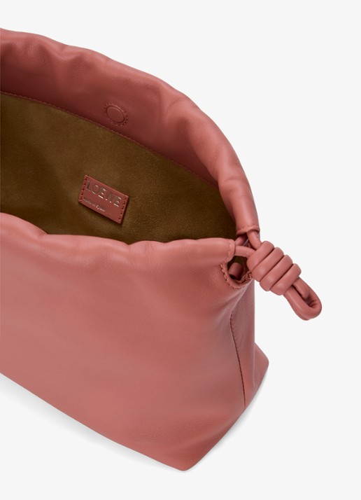 LOEWE Flamenco Medium schoudertas van leer - detail 6 zalmroze
