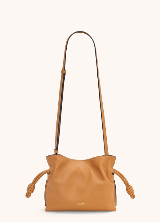 LOEWE Flamenco Mini clutch van kalfsleer - detail 5 camel