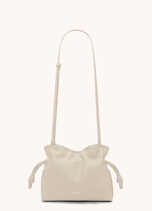 LOEWE Flamenco Mini clutch van kalfsleer - detail 2 beige