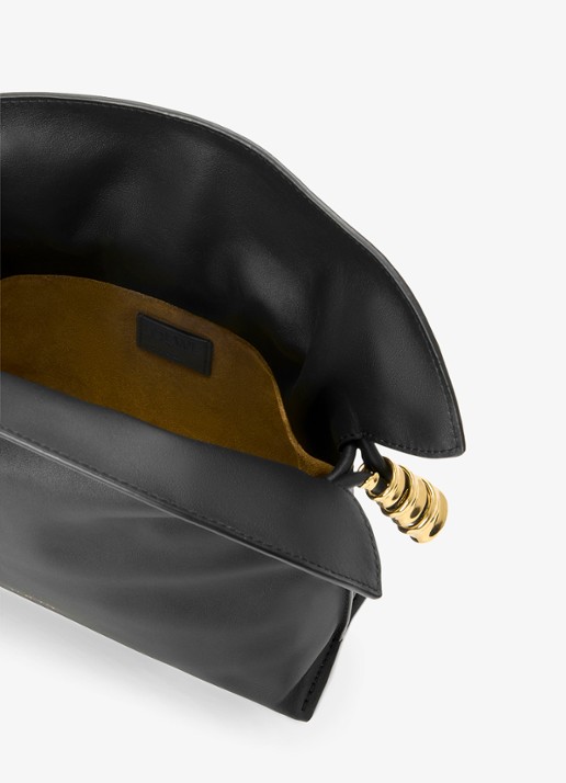 LOEWE Flamenco Mini clutch van kalfsleer - detail 3 zwart