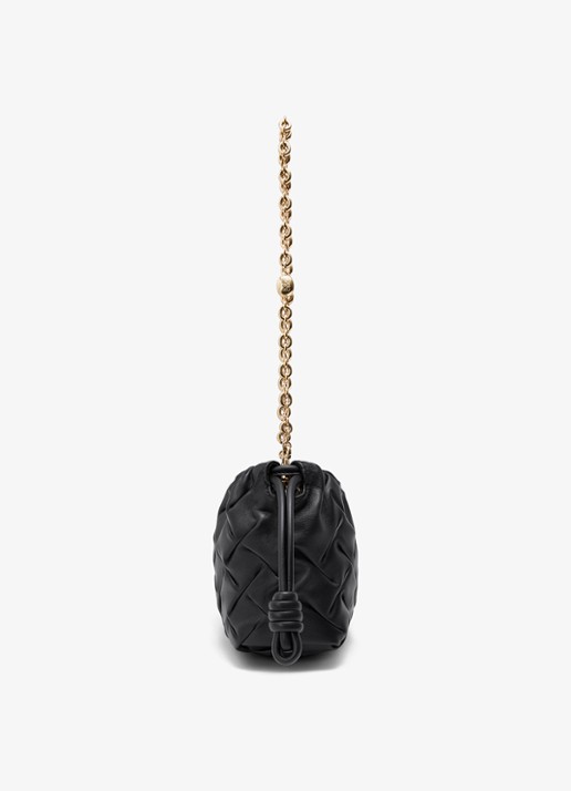 LOEWE Flamenco Mini clutch van leer - detail 4 zwart