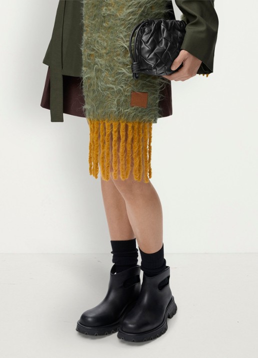 LOEWE Flamenco Mini clutch van leer - detail 8 zwart