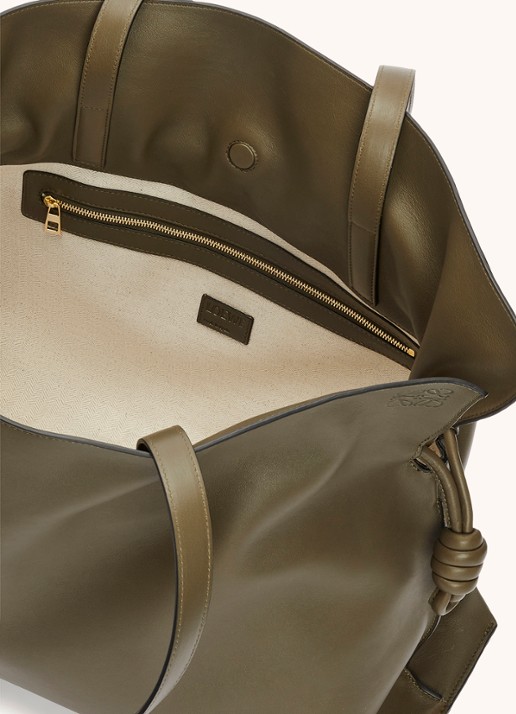 LOEWE Flamenco XL schoudertas van kalfsleer - detail 6 olijfgroen